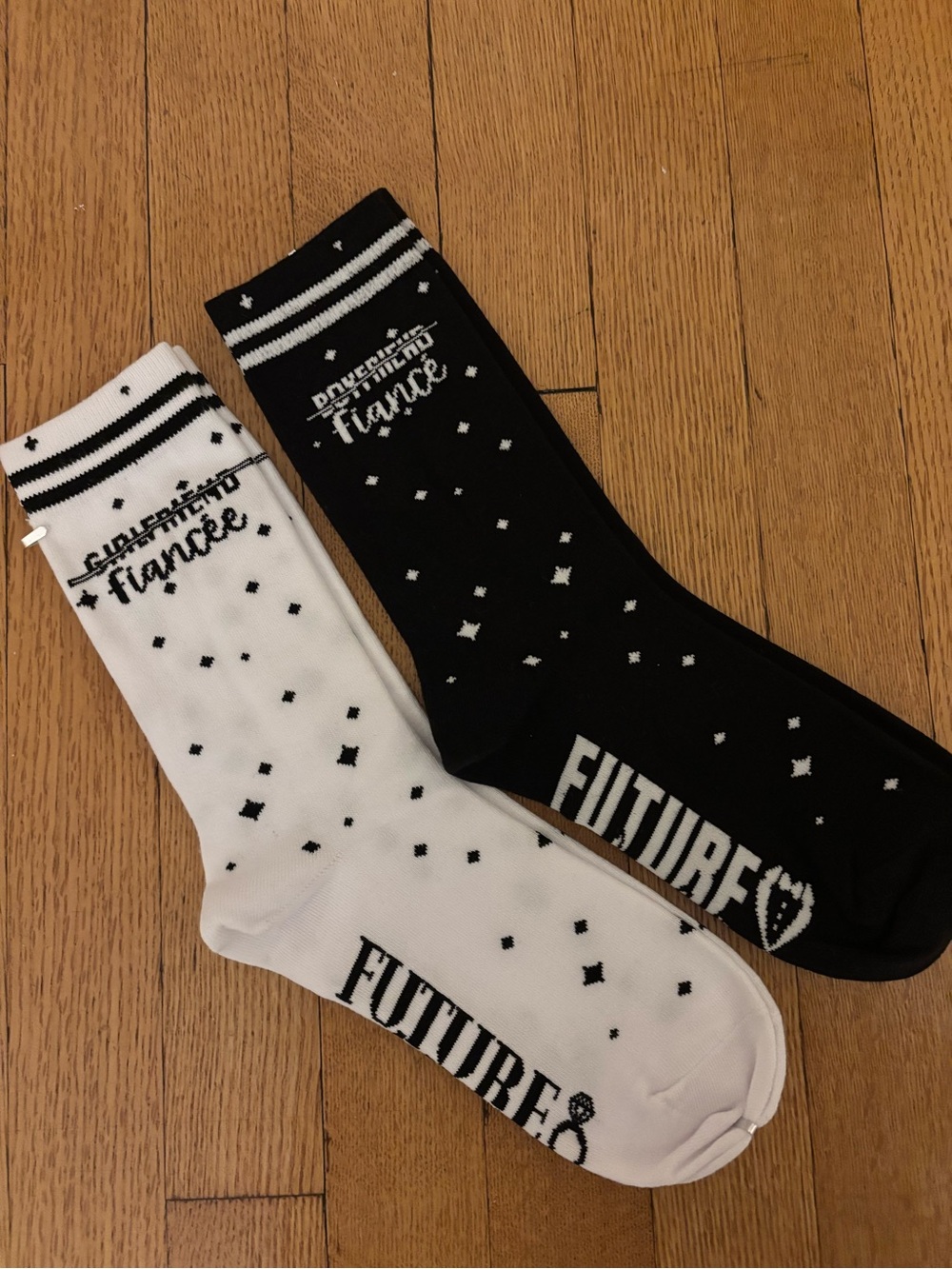 Engagement Socks -Black & White